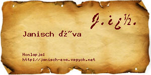 Janisch Éva névjegykártya